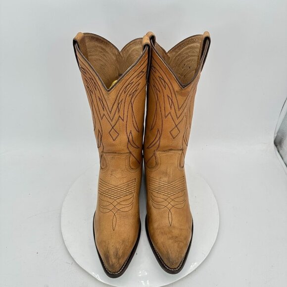 Frye Billy Tall Men Size 10B Women 11B 77697 Light Tan Leather Cowboy Boot - Picture 3 of 15